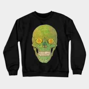 Skull Green Female Crewneck Sweatshirt